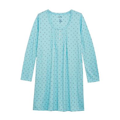 Plus Size Croft & Barrow® Cozy Luxe Long Sleeve Pajama Gown