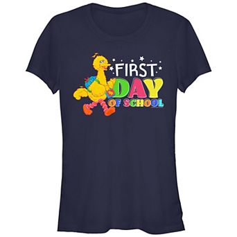 Juniors' PBS Kids Sesame Street Big Bird First Day Of School Fitted Graphic Tee