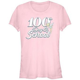 Disney's Tinker Bell 100th Day Of School Juniors' Fitted Graphic Tee