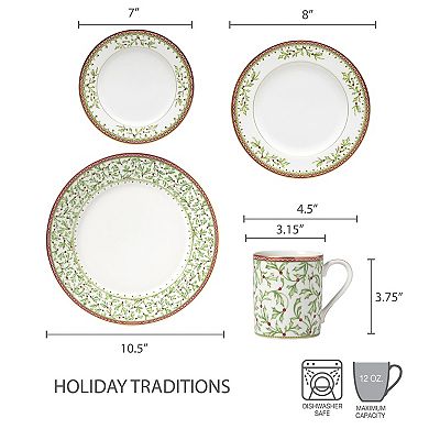Mikasa Holiday Traditions 16-Piece Dinnerware Set