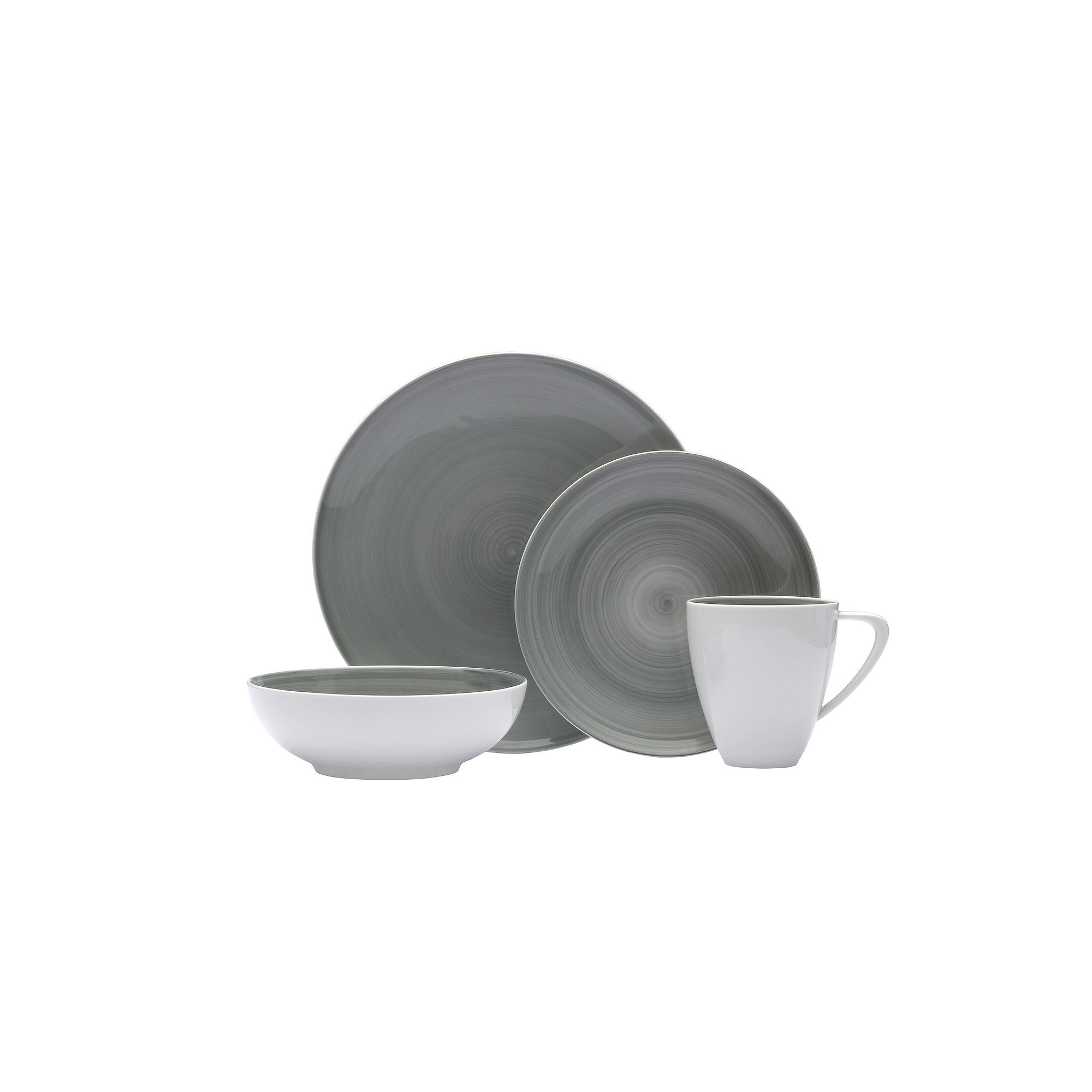 Mikasa Savona Grey 4-Piece Place Setting, Gray