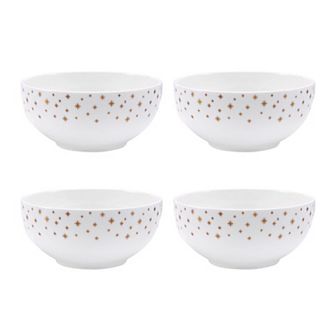 Mikasa Millie Gold Set of 4 6-Inch All Purpose Bowls