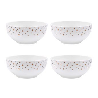Mikasa Millie Gold Set of 4 6-Inch All Purpose Bowls