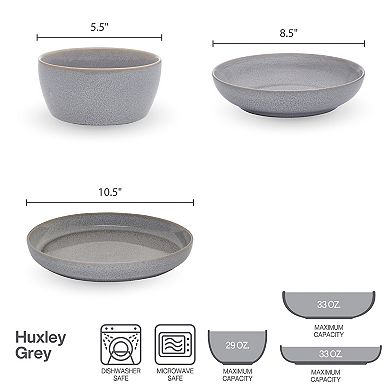 Mikasa Huxley Grey 9-Piece Dinnerware Set