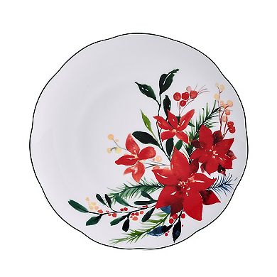 Mikasa Merry Poinsettia 12-Piece Dinnerware Set