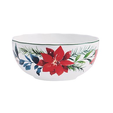 Mikasa Merry Poinsettia 12-Piece Dinnerware Set