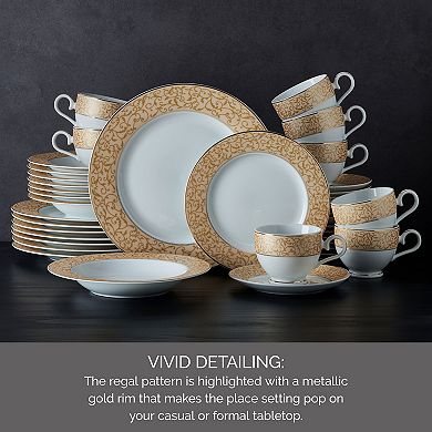 Mikasa Parchment Gold 40-Piece Dinnerware Set