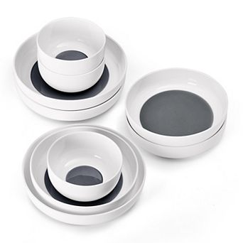Mikasa Austyn Grey 9 pc Dinnerware Bowl Set