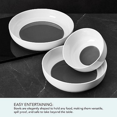 Mikasa Austyn Grey 9-Piece Dinnerware Bowl Set