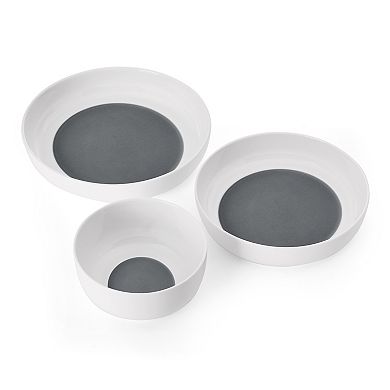 Mikasa Austyn Grey 9-Piece Dinnerware Bowl Set