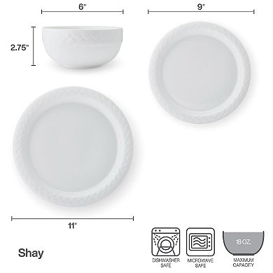 Mikasa Shay 12-Piece Dinnerware Set