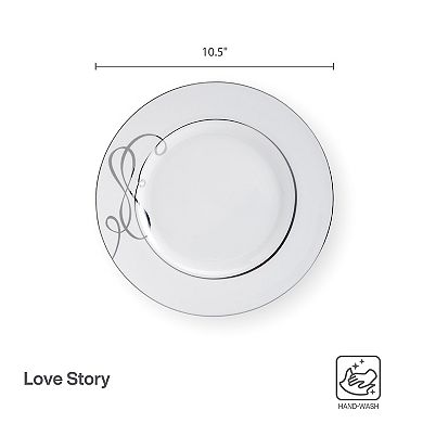 Mikasa Love Story 10.7-in. Set of 4 Dinner Plates