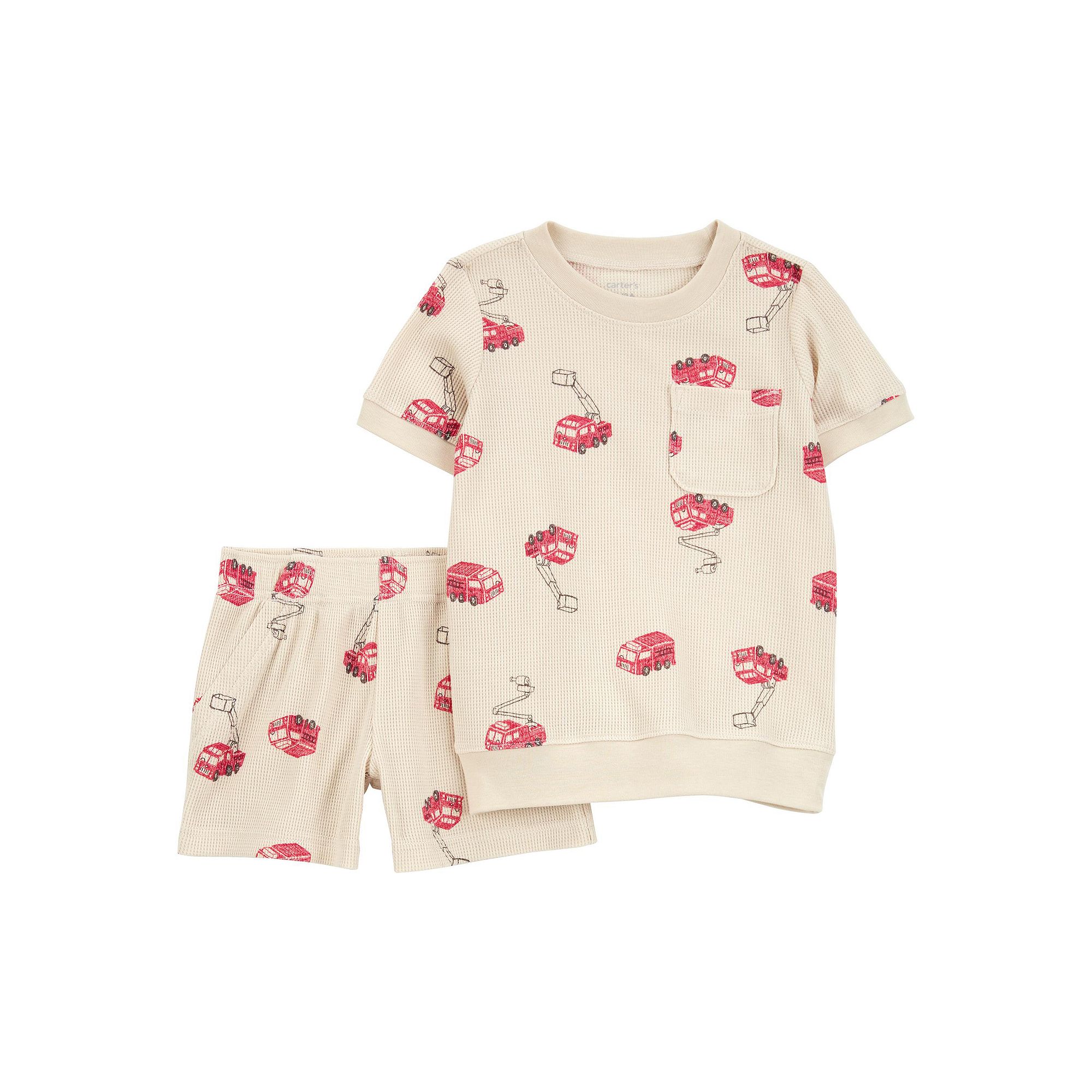 Baby Boy Carters 2-Piece Fire Truck Outfit Set, Boys, Size: 3 Months, Ivo