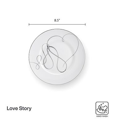 Mikasa Love Story 8.5-in. Set of 4 Salad Plates