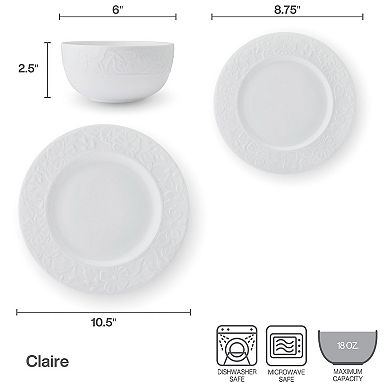 Mikasa Claire 12-Piece Dinnerware Set