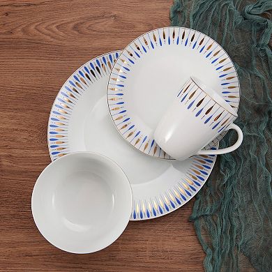 Mikasa Starburst Blue 32-Piece Dinnerware Set