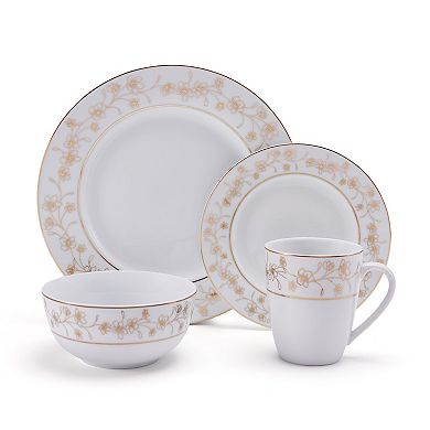 Mikasa Metallic Floral Gold 32-Piece Set