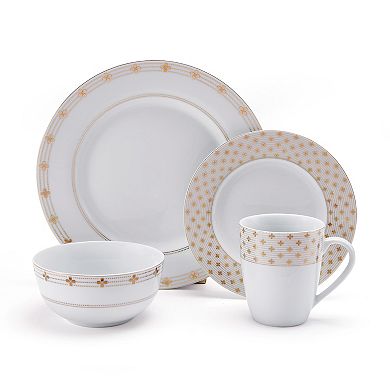 Mikasa Modern Petals Gold 32-Piece Set