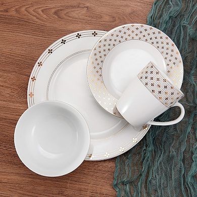 Mikasa Modern Petals Gold 32-Piece Set