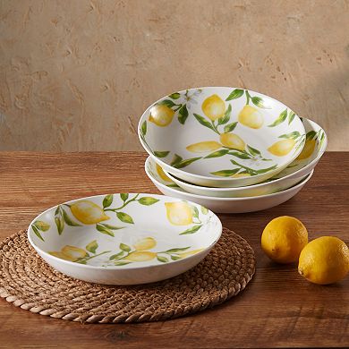 Mikasa Lemons 8.5-in. Set of 4 Pasta Bowls