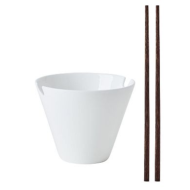 Mikasa Delray Set of 4 Noodle Bowls with Chopsticks
