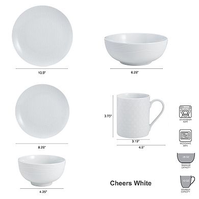 Mikasa Cheers White 40-Piece Dinnerware Set