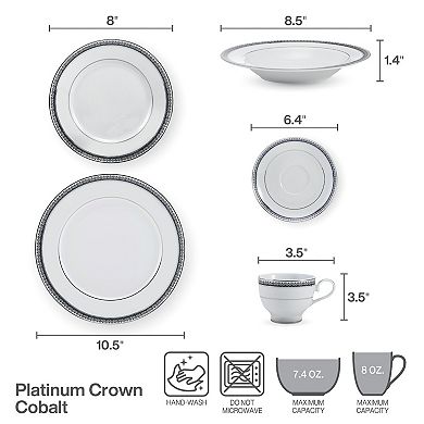 Mikasa Platinum Crown Cobalt 40-Piece Dinnerware Set
