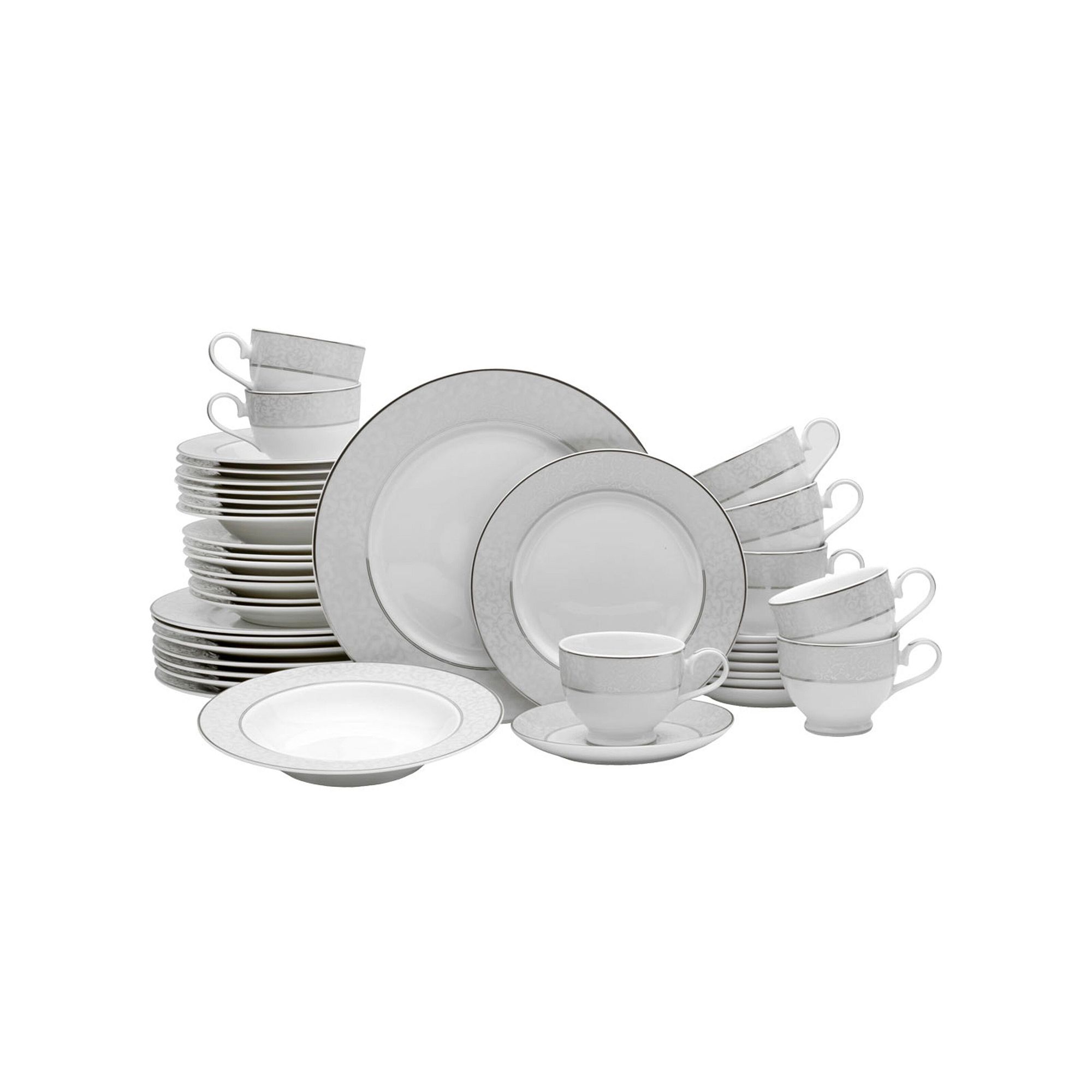 Mikasa Parchment 40-Piece Dinnerware Set, Gray