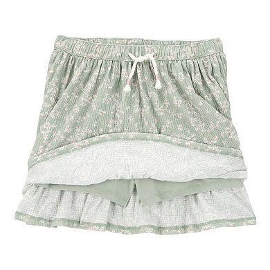 Girls 4-14 Carter's Floral Crinkle Skort