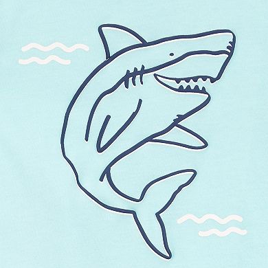 Toddler Boys Carter's 2-Piece Shark Short Sleeve Tee and Shorts Outfit Set