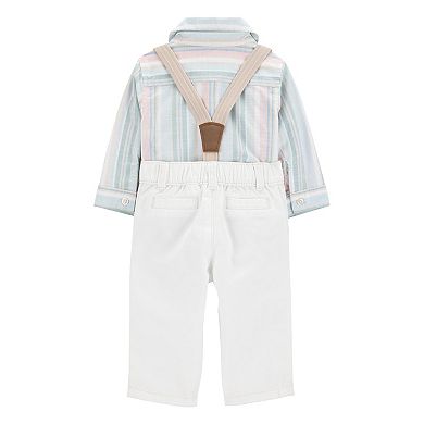 Baby Boy Carter's 2-Piece Button-Front Bodysuit and Suspenders Pants Set
