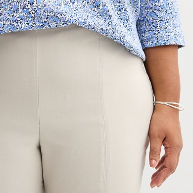 Plus Size Croft & Barrow® Seamed Straight Leg Pull-On Pants