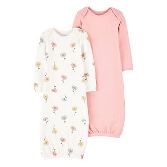 Baby Girl Carter's 2-Pack PurelySoft Flowers Sleeper Gowns