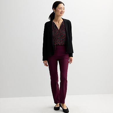 Women's Croft & Barrow® Seamed Straight Leg Pull-On Pants