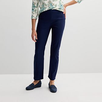 Women's Croft & Barrow® Seamed Straight Leg Pull-On Pants