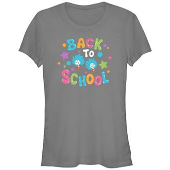 Juniors' Dr. Seuss Thing One Thing Two Back To School Graphic Tee