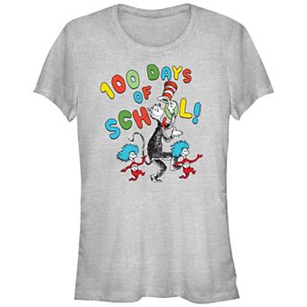 Juniors' Dr. Seuss The Cat In The Hat 100 Days Of School Graphic Tee