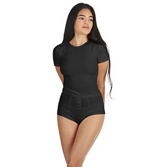 Women's Luxe Rib T-shirt And Full Coverage Brief Set