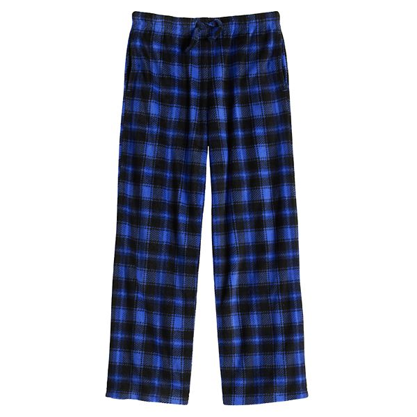 Boys 8-20 Hollywood Relaxed Fit Sleep Pants - Blue Black Plaid (SMALL)