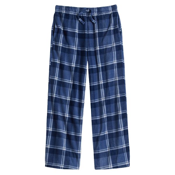 Boys 8-20 Hollywood Relaxed Fit Sleep Pants - Denim Blue Check (SMALL)