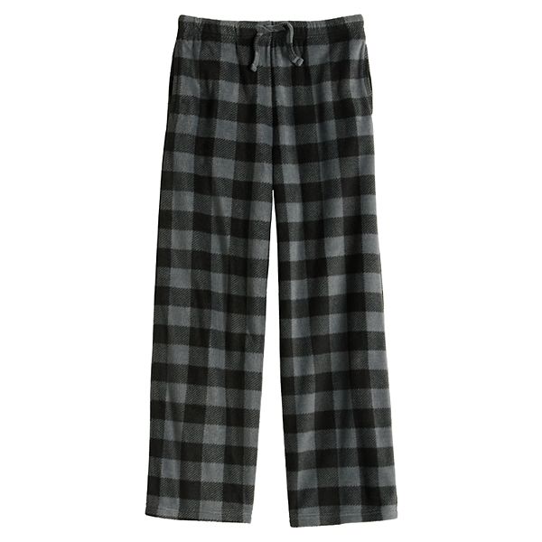 Boys 8-20 Hollywood Relaxed Fit Sleep Pants - Grey Buffalo Check (SMALL)