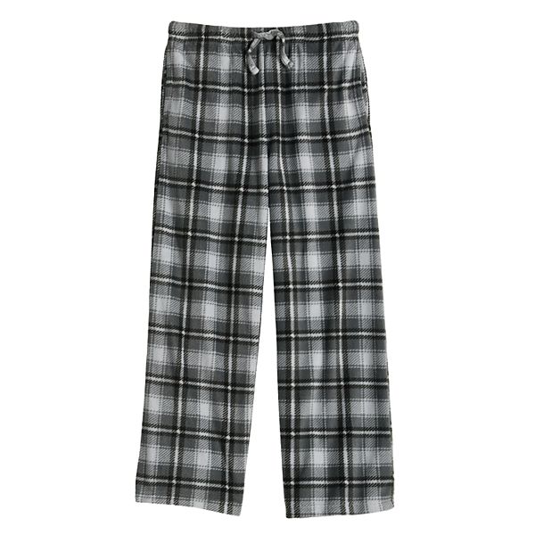 Boys 8-20 Hollywood Relaxed Fit Sleep Pants - Grey Plaid (SMALL)