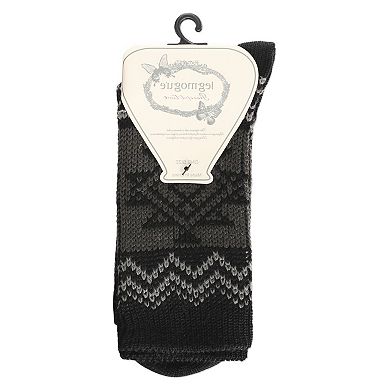 Women's Diamond Line Fashion Soft-Fit Crew Sock