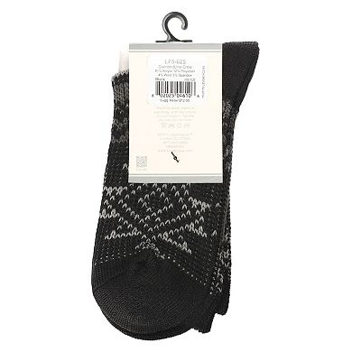 Women's Diamond Line Fashion Soft-Fit Crew Sock