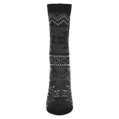 Women's Diamond Line Fashion Soft-Fit Crew Sock