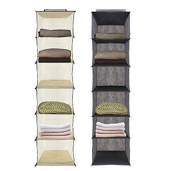 2 Pack Of 6 Shelf Hanging Closet Storage Shelves