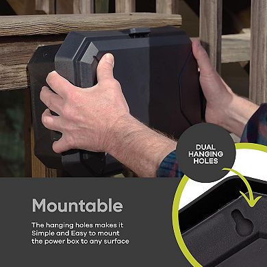 Manterio Power Box Heavy Duty Electric IP55 Weatherproof Cord Connection Box