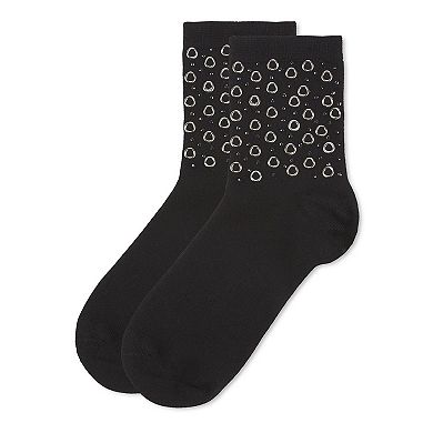 Women's Studs and Stones Studded Rhinestone Anklet Sock