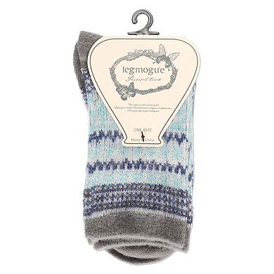 Women's Holiday Wonder Flake Multicolor Soft-fit Crew Sock