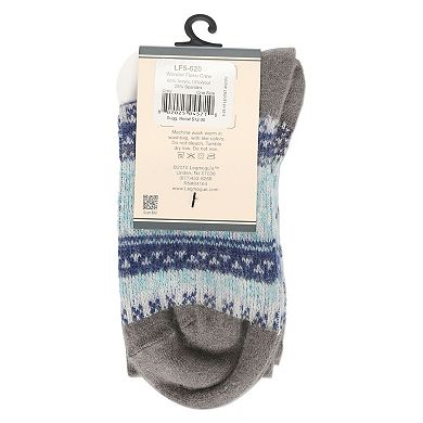 Women's Holiday Wonder Flake Multicolor Soft-fit Crew Sock